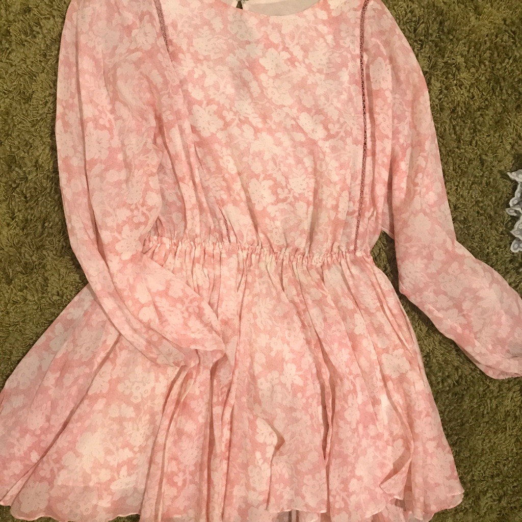 Love Shack Fancy Pink Floral Dress